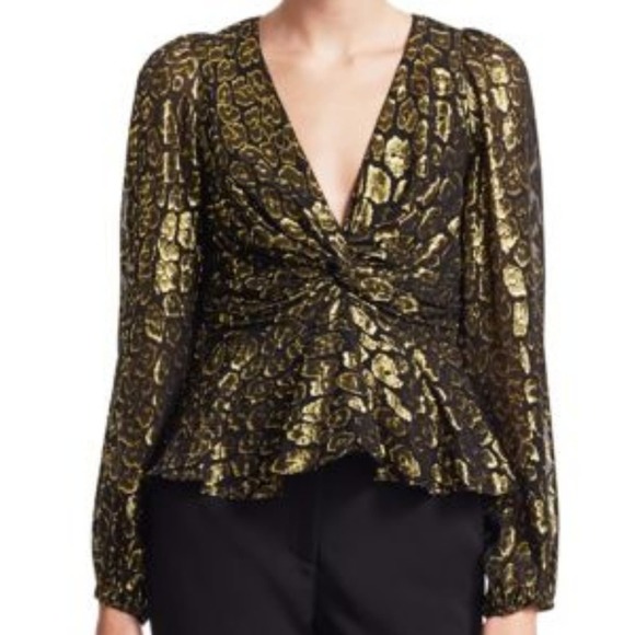 A.L.C. pepulm silk blouse size 2. - Picture 1 of 10